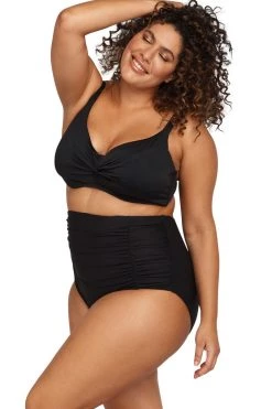 Bikini Tops Recycled Hues Black Monet Soft Cup Underwire Bikini Top