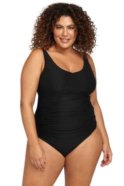 One Pieces Recycled Hues Black Raphael E/F Underwire One Piece