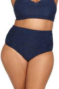 Bottoms Mélange Navy Botticelli High Waist Swim Pant - Final Sale