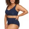 Bottoms Mélange Navy Botticelli High Waist Swim Pant - Final Sale