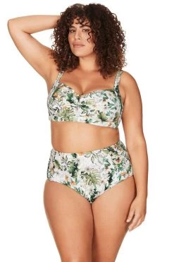 Viva La Eden Green Botticelli High Waist Swim Pant - Final Sale Bottoms