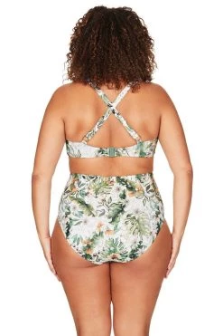 Viva La Eden Green Botticelli High Waist Swim Pant - Final Sale Bottoms