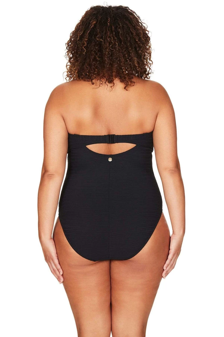 Aria Black Botticelli Underwire Bandeau One Piece One Pieces