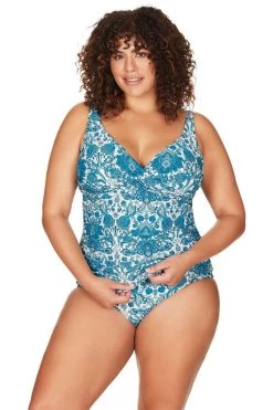 Arabesque Blue Delacroix Tankini Top - Final Sale Tankini Tops