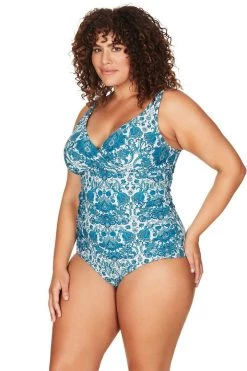 Arabesque Blue Delacroix Tankini Top - Final Sale Tankini Tops