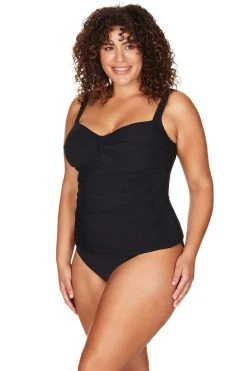 Aria Black Botticelli Tankini Top