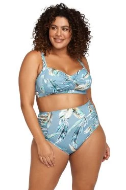 Bottoms Figaro Blue Botticelli High Waist Swim Pant - Final Sale