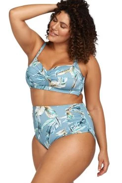 Bottoms Figaro Blue Botticelli High Waist Swim Pant - Final Sale