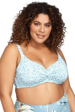 Plein Air Blue Monet Soft Cup Underwire Bikini Top - Final Sale Bikini Tops