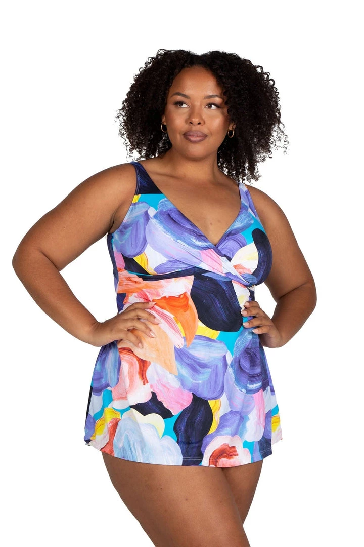 Arte A La Rue Purple Delacroix Swimdress New Arrivals