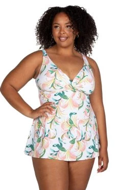 New Arrivals April Spritz White Delacroix Swimdress