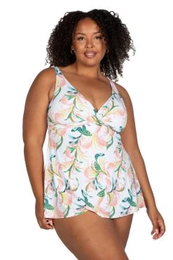 New Arrivals April Spritz White Delacroix Swimdress