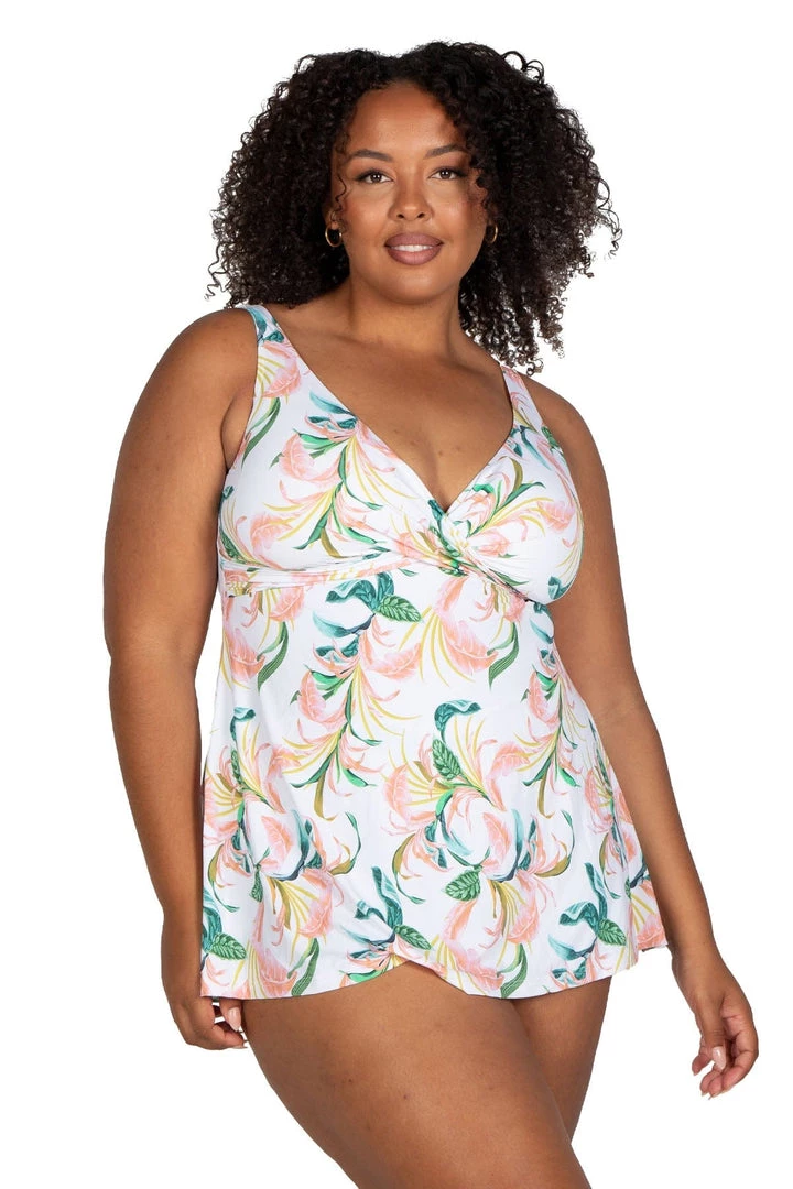 New Arrivals April Spritz White Delacroix Swimdress