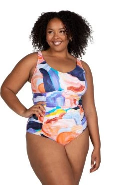 Arte A La Rue Purple Raphael E/F Underwire One Piece