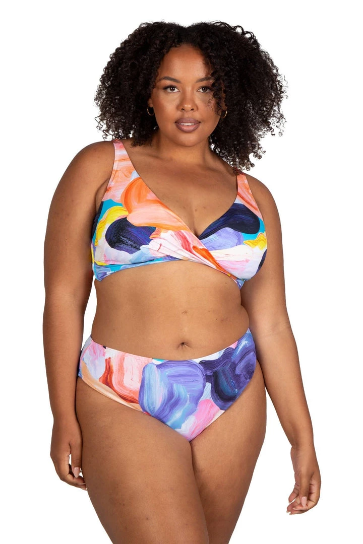 New Arrivals Arte A La Rue Purple Delacroix Bikini Top
