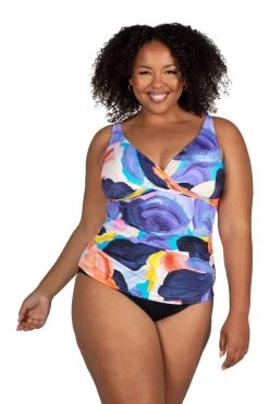 Arte A La Rue Purple Delacroix Tankini Top