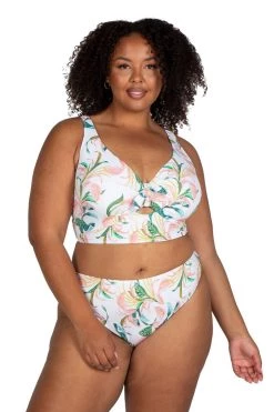 April Spritz White Cezanne Midriff Underwire Bikini Top New Arrivals