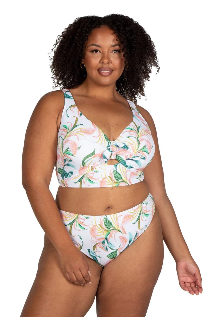 April Spritz White Cezanne Midriff Underwire Bikini Top New Arrivals