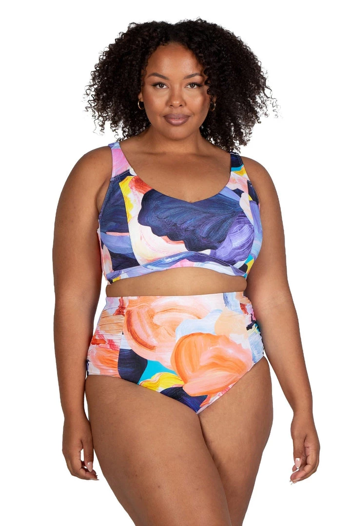 Arte A La Rue Purple Botticelli High Waist Swim Pant New Arrivals