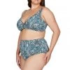 Bottoms Fez Prana Blue Botticelli High Waist Swim Pant - Final Sale