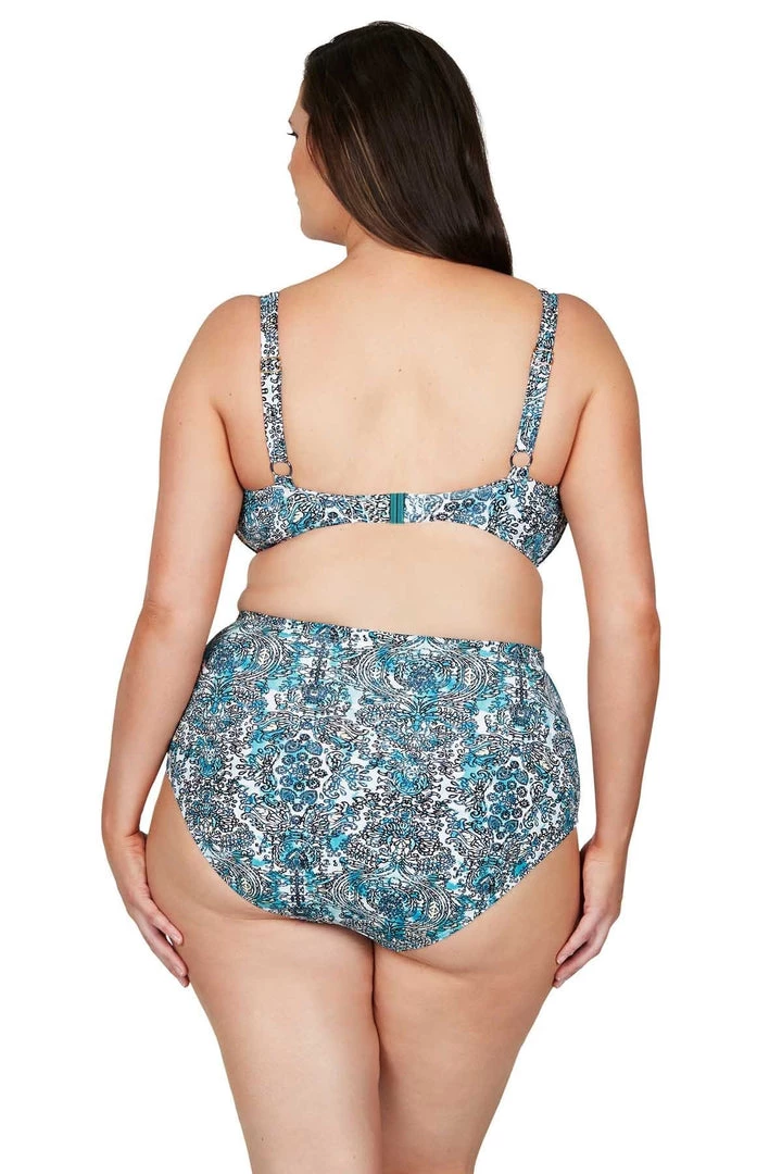 Bottoms Fez Prana Blue Botticelli High Waist Swim Pant - Final Sale