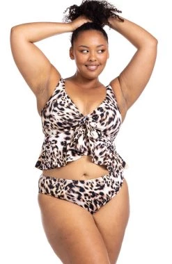 Bikini Tops Saphare Animal Chagall Midriff Bikini Top