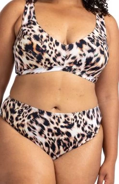 Bottoms Saphare Animal Monet Curve Fit Mid Rise Swim Pant