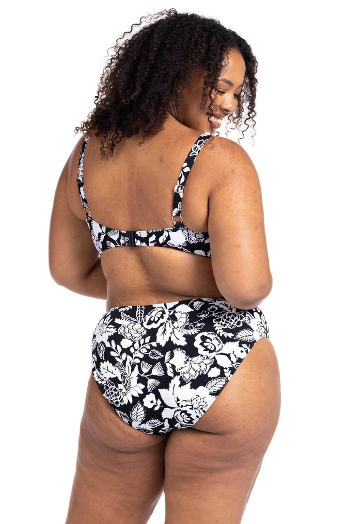 Cantata Forte Black Monet Curve Fit Mid Rise Swim Pant - Final Sale Bottoms