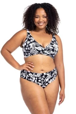 Cantata Forte Black Monet Curve Fit Mid Rise Swim Pant - Final Sale Bottoms