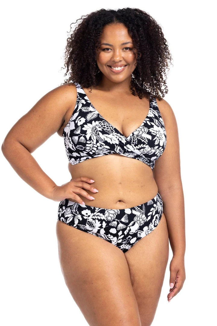 Cantata Forte Black Monet Curve Fit Mid Rise Swim Pant - Final Sale Bottoms