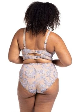 Bikini Tops Vivaldi's Verse Paisley Cezanne Midriff Underwire Bikini Top