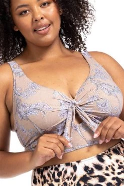 Bikini Tops Vivaldi's Verse Paisley Cezanne Midriff Underwire Bikini Top