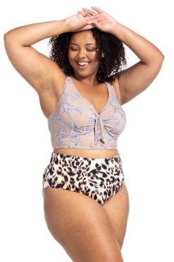 Bikini Tops Vivaldi's Verse Paisley Cezanne Midriff Underwire Bikini Top