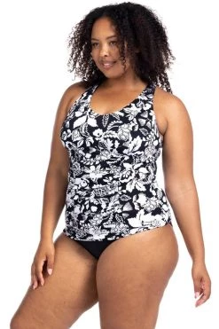 Tankini Tops Cantata Forte Black Raphael E/F Underwire Tankini Top
