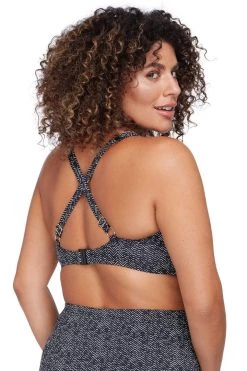 Zig Zag Black Raphael E/F Underwire Bikini Top