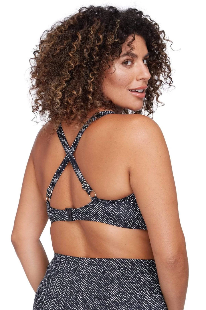 Zig Zag Black Raphael E/F Underwire Bikini Top