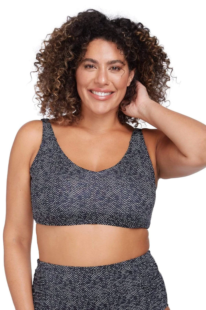 Zig Zag Black Raphael E/F Underwire Bikini Top