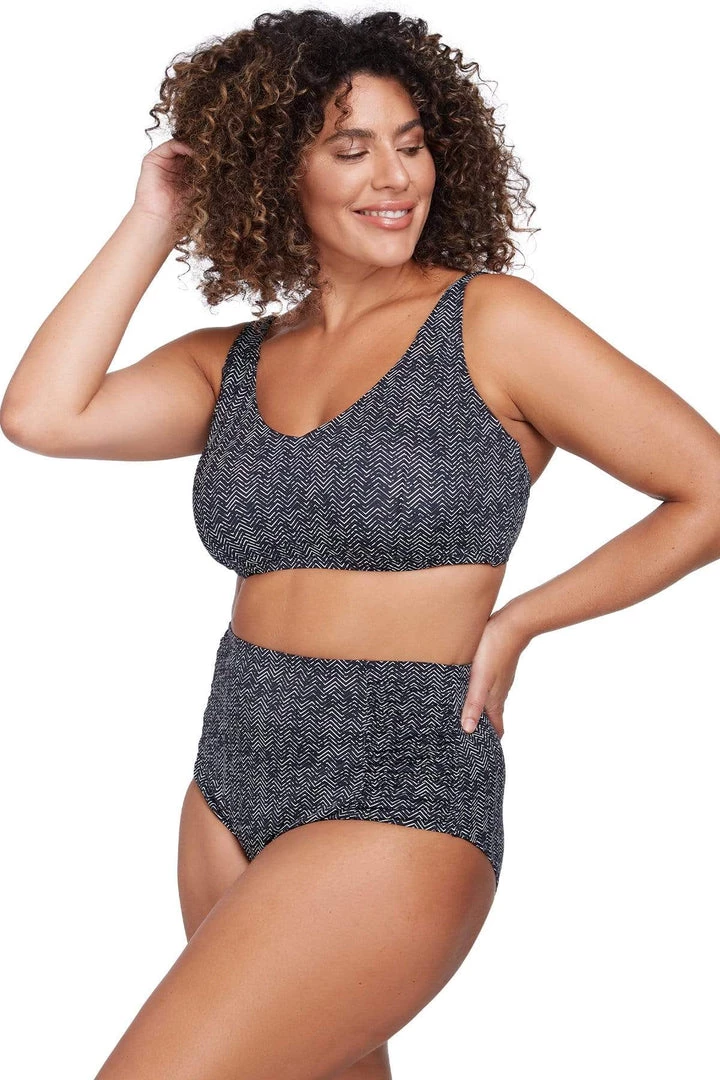 Zig Zag Black Raphael E/F Underwire Bikini Top