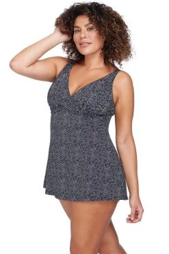 Zig Zag Black Delacroix Swimdress