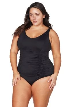 One Pieces Recycled Hues Black Raphael E/F Underwire One Piece