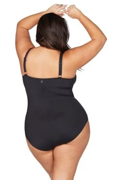 One Pieces Recycled Hues Black Raphael E/F Underwire One Piece