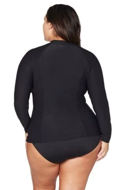 Recycled Hues Black Seurat Sunsafe Long Sleeve Top