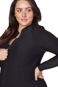 Recycled Hues Black Seurat Sunsafe Long Sleeve Top