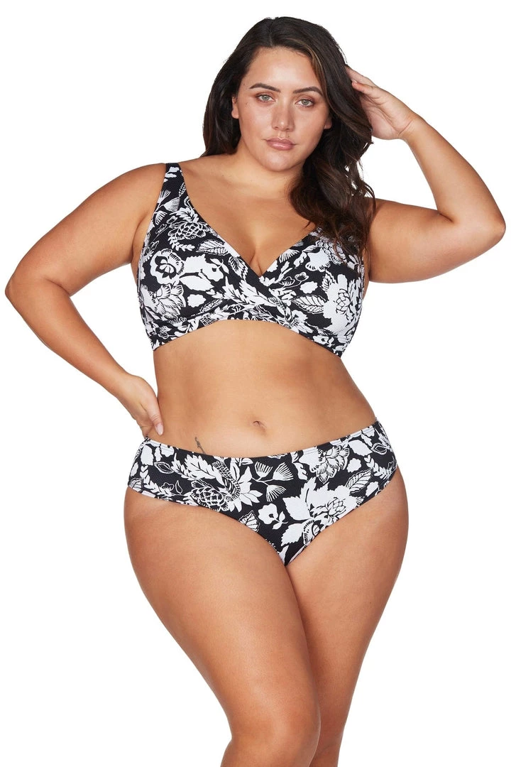 Cantata Forte Black Monet Curve Fit Mid Rise Swim Pant - Final Sale Bottoms