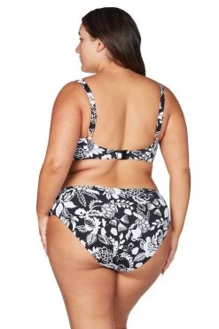 Cantata Forte Black Monet Curve Fit Mid Rise Swim Pant - Final Sale Bottoms