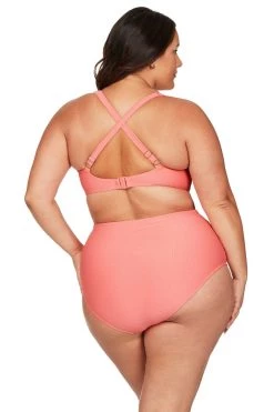 Allegro Pink Botticelli High Waist Swim Pant Bottoms