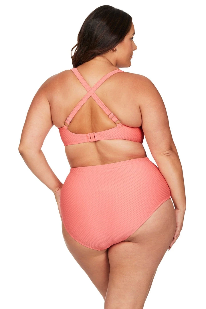 Allegro Pink Botticelli High Waist Swim Pant Bottoms