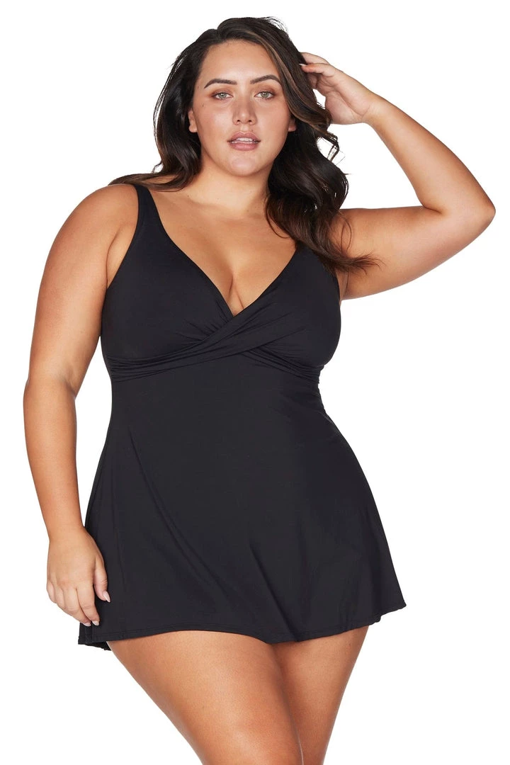 Recycled Hues Black Delacroix Swimdress