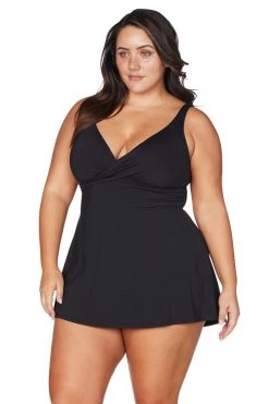 Recycled Hues Black Delacroix Swimdress