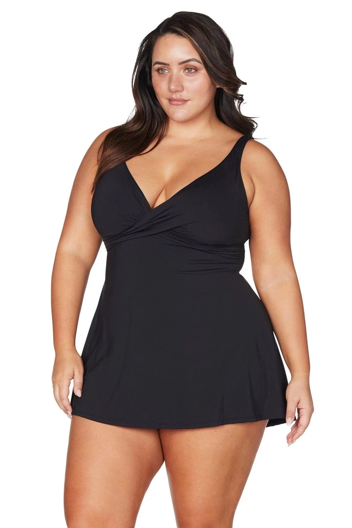 Recycled Hues Black Delacroix Swimdress